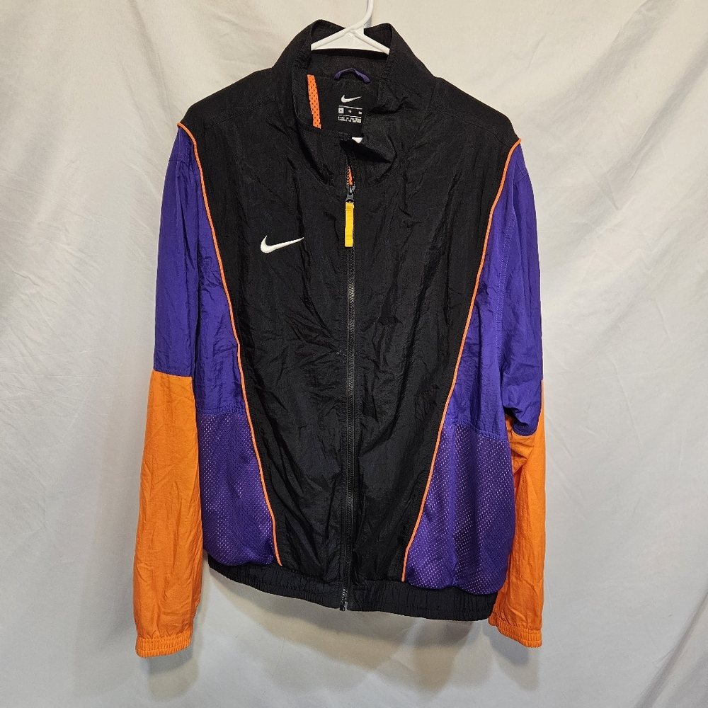 Nike Track Jacket Mens XL Black Purple Dri Fit Flex Retro Windbreaker Track - Picture 1 of 9